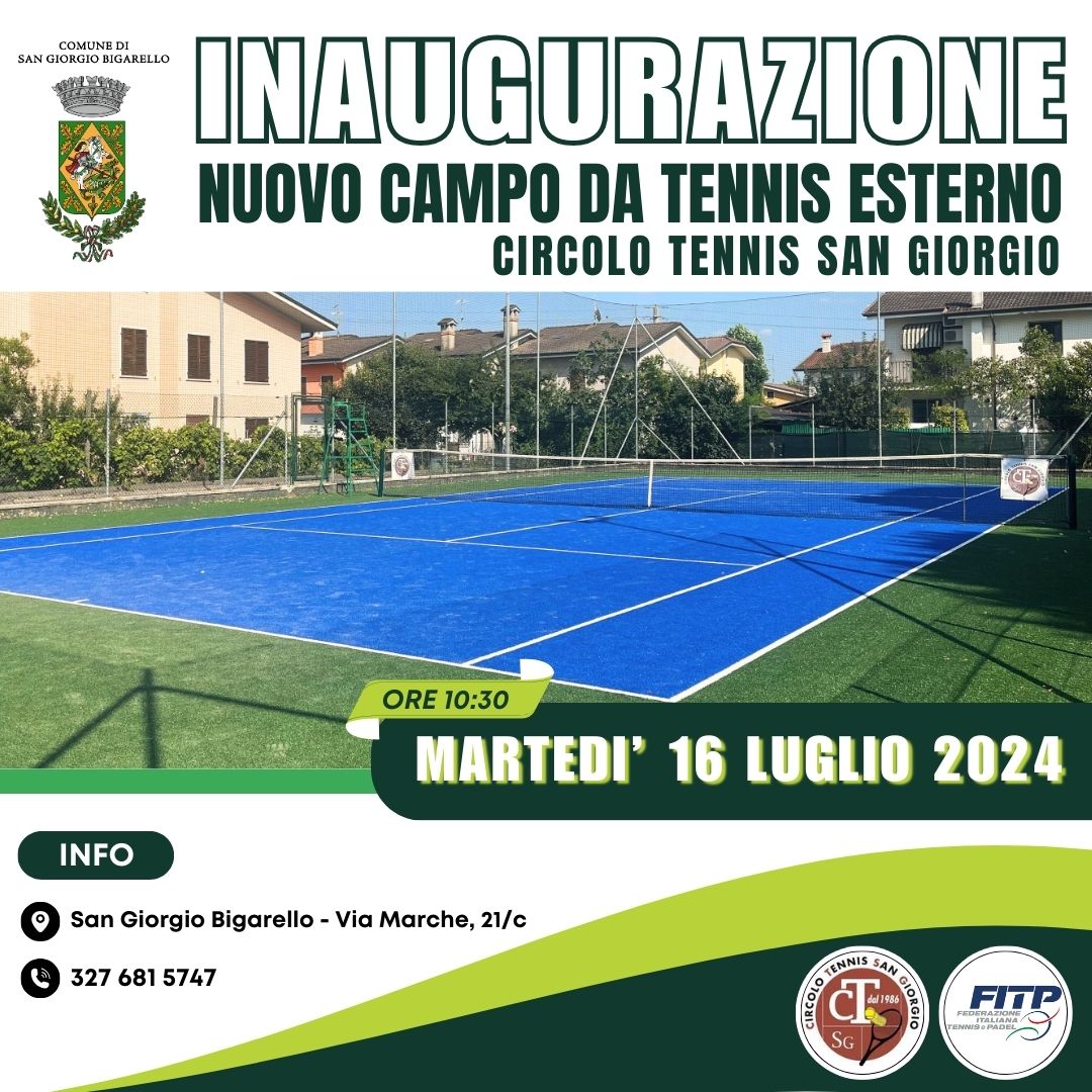 Inaugurazione nuovo campo da tennis esterno