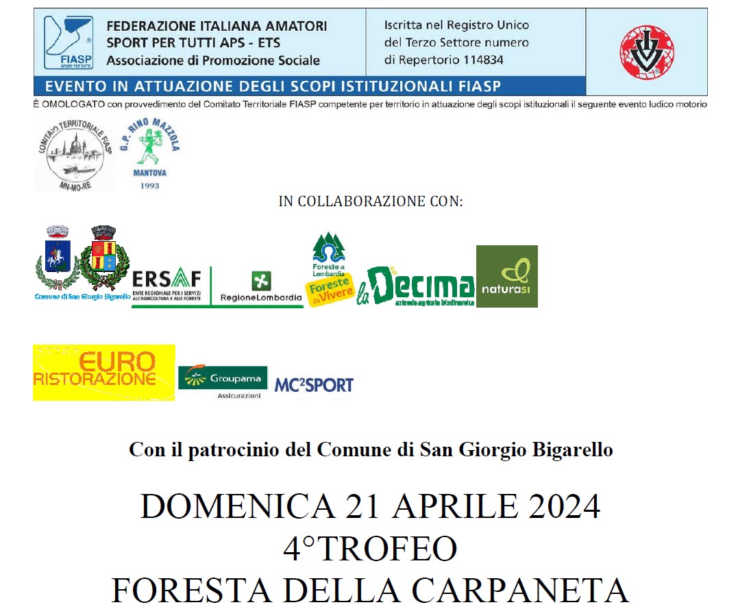 IV Trofeo Foresta della Carpaneta