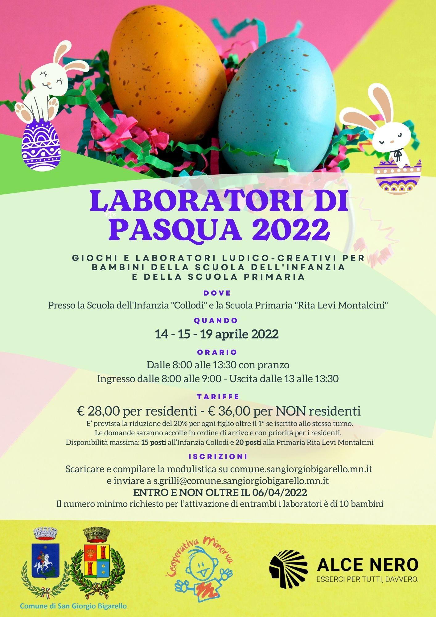 Laboratori di Pasqua: attività ludico-creative per gli alunni delle Scuole dell’Infanzia e delle Scuole Primarie durante le Vacanze di Pasqua