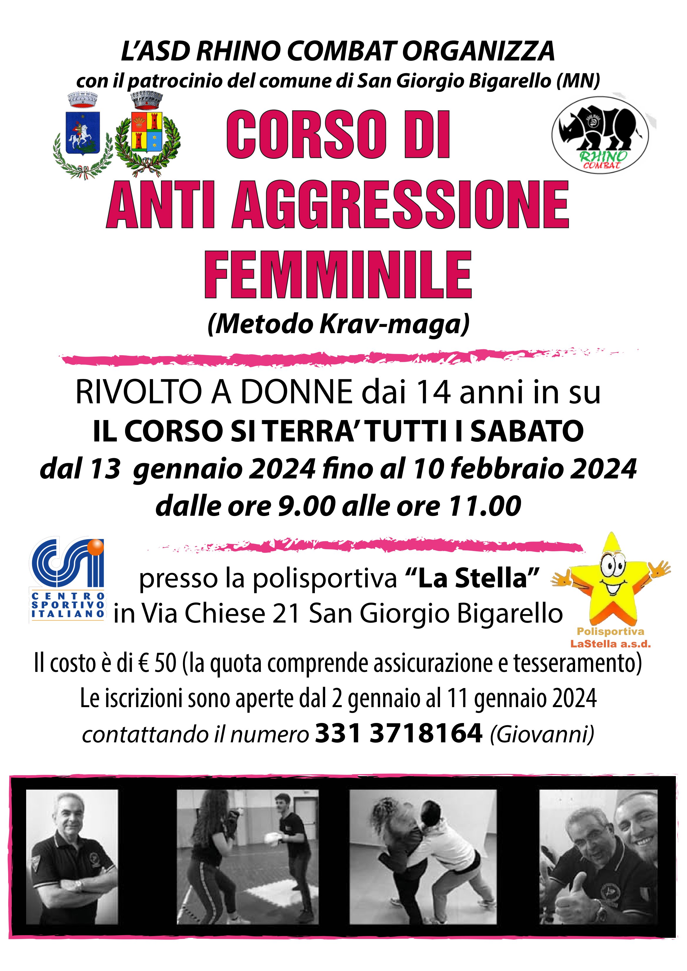 Corso antiaggressione femminile