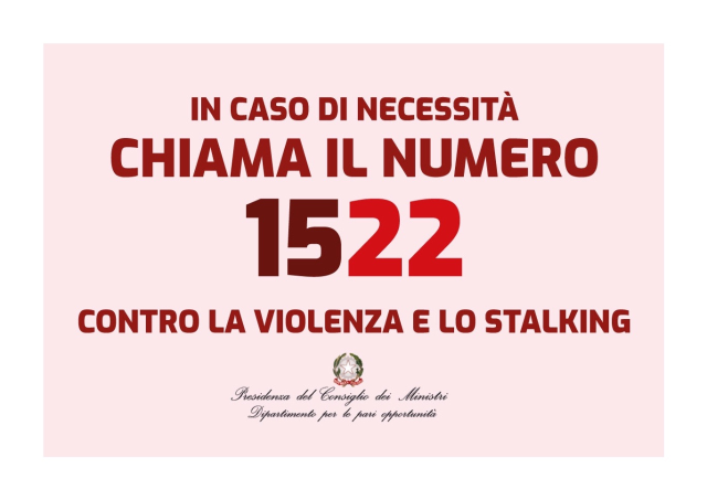 1522 – Numero Anti Violenza e Stalking