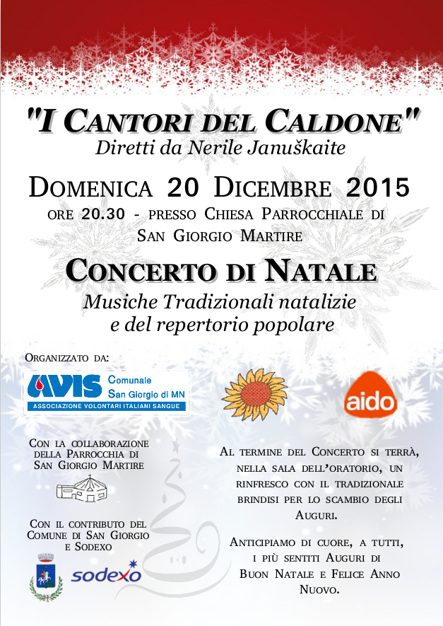 CONCERTO DI NATALE "I CANTORI DEL CALDONE" - Ingresso libero