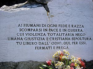 Foibe - Una triste Pagina della Storia Italiana (Eventi sociali)