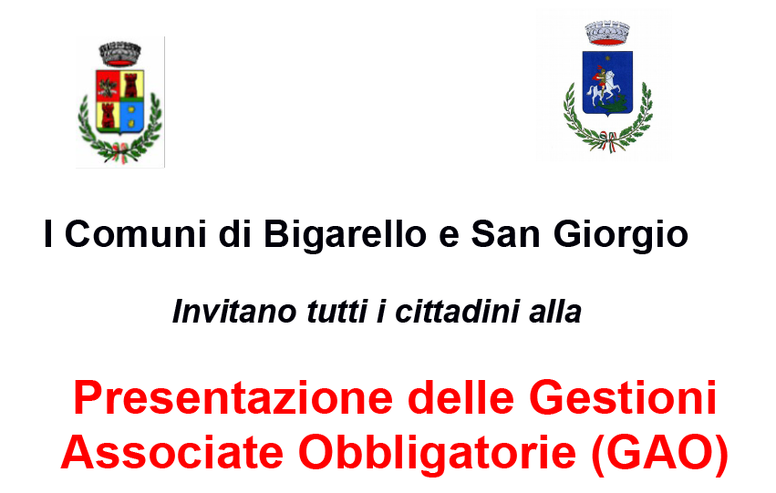Incontro di Presentazione delle Gestioni Associate Obbligatorie (GAO)