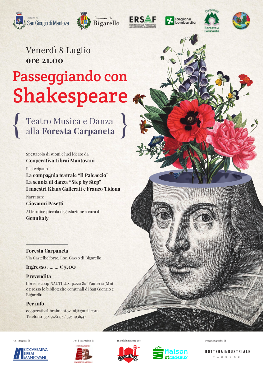 Passeggiando con Shakespeare in Carpaneta, Venerdì 8 luglio 2016 alle ore 21.00
