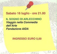 Teatro in Carpaneta: Il sogno di Arlecchino,  Sabato 16 Luglio 2016
