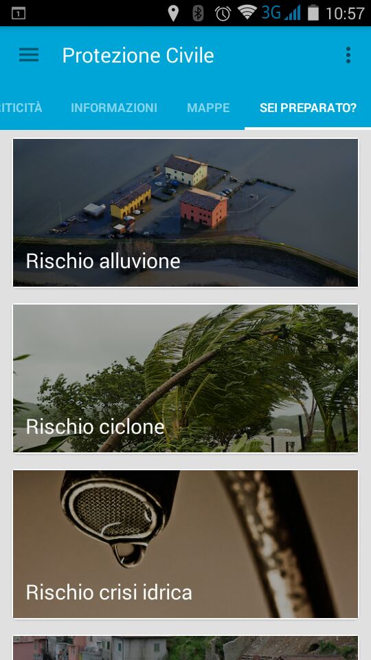 Nuova sezione di protezione civile su app Municipium