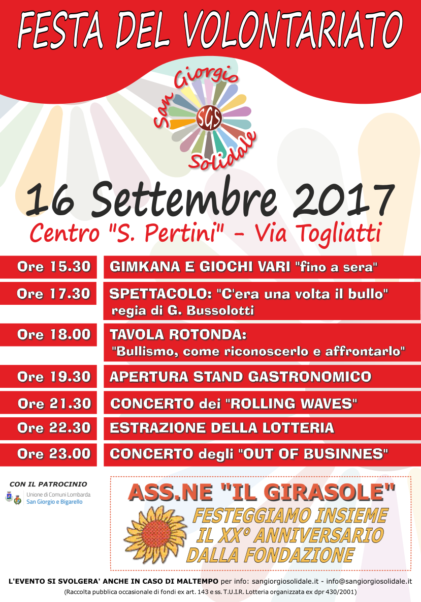 Programma Festa del Volontariato