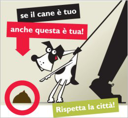 Avviso corretta conduzione cani su suolo pubblico