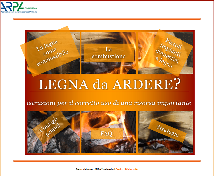 Legna da ardere - Guida al corretto uso realizzata da ARPA Lombardia