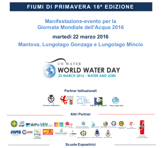 Invito alla manifestazione: Fiumi di Primavera 2016 - Giornata Mondiale dell'acqua 