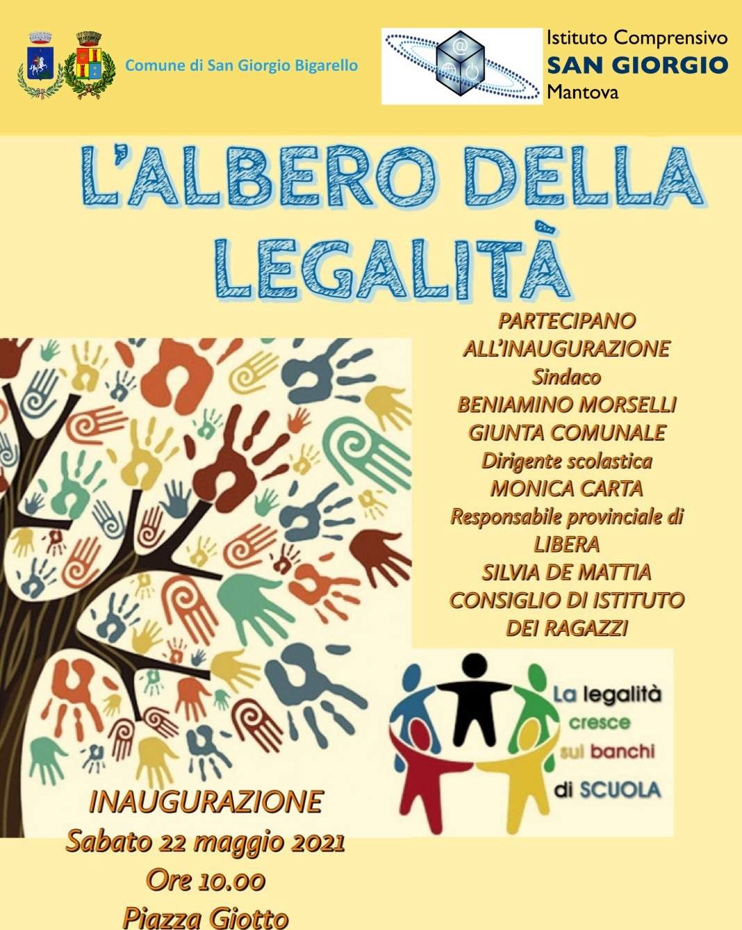 Inaugurazione Albero della Legalità in piazza Giotto