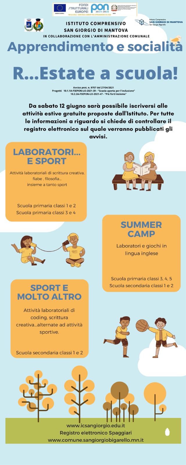 Piano scuola - Estate 2021