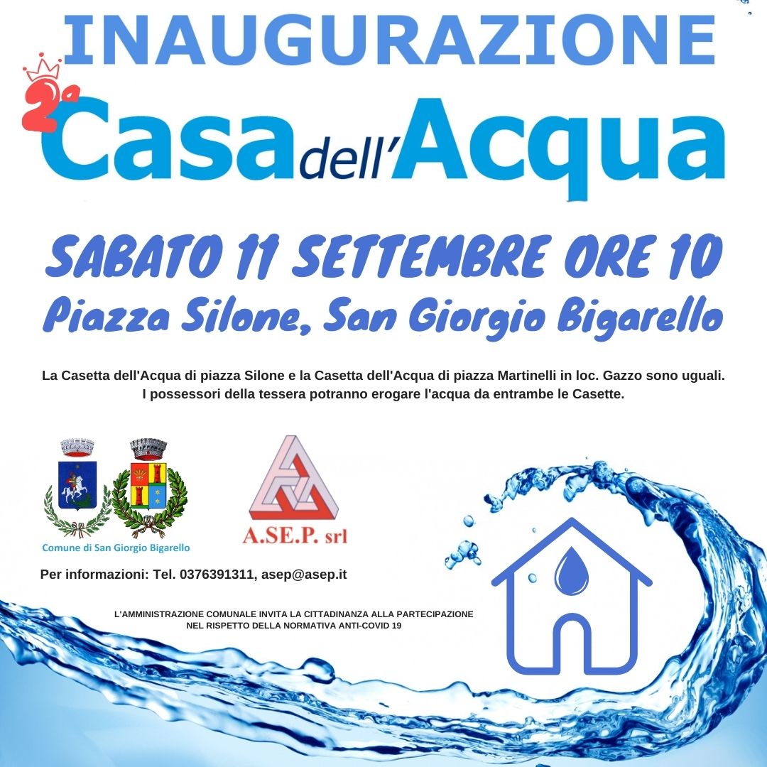 Inaugurazione Casetta dell'Acqua in p.zza Silone