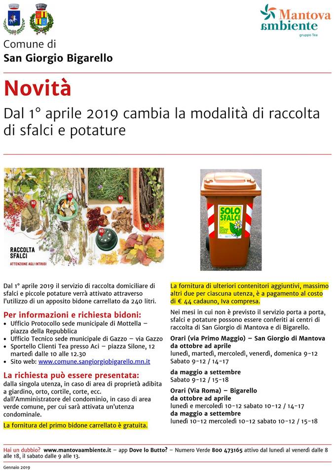 Avviso Importante: Bidone Raccolta vegetali