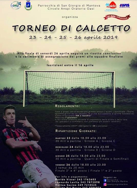 Torneo di Calcetto 23/24/25/26 aprile